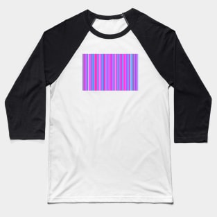 Blue & Pink Stripes Baseball T-Shirt